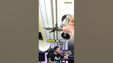 Kapot deurslot? Probeer deze geniale lepel-en-vorktruc! 🔧 #shorts