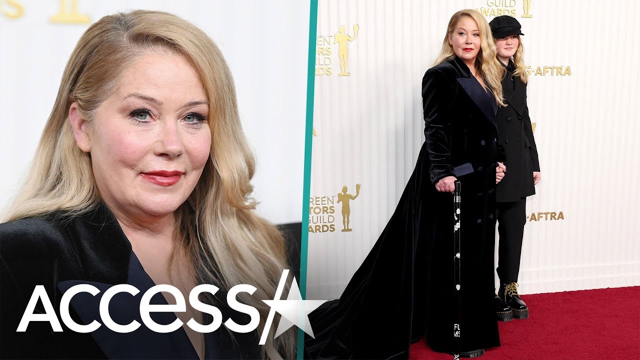 Christina Applegate Brings 'FU MS' Cane To 2023 SAG Awards w/ Daughter