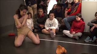 201712112  Jer.  Israel Museum Hanukah first candle continues present dancing
