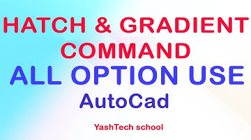 Hatch and Gradient command all option use in autocad (hindi)