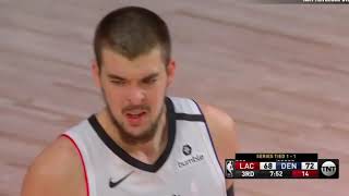 Ivica Zubac six fouls (four on Nikola Jokic) Game 3