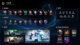 Patch 11.9 Rundown | League of Legends
0:00 Intro
2:53 Diana - Hecarim
18:42 Heimerdinger - Lulu
31:58 Morgana - Xerath
46:26 Items
1:02:37 Miscellaneous
1:04:19 tl;dr
Patch notes: https://na.leagueoflegends.com/en-us/news/game-updates/patch-11-9-notes/ Patch 11.9 Rundown | League of Legends