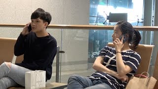 옆 사람 전화통화 끼어들기 몰래카메라 3탄 ㅋㅋㅋ Interrupting Phone Call Prank (ENG CC)