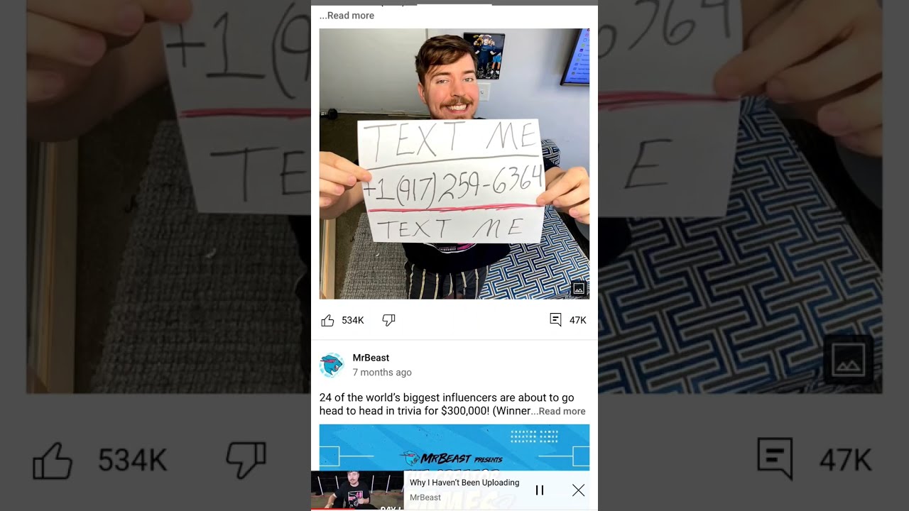 Mr Beast Phone Number Shorts Mrbeast