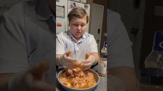 Making grilled chicken,bacon, tortellini Alfredo part6!!Hi guys Georgie here! #youtubeshorts #reels