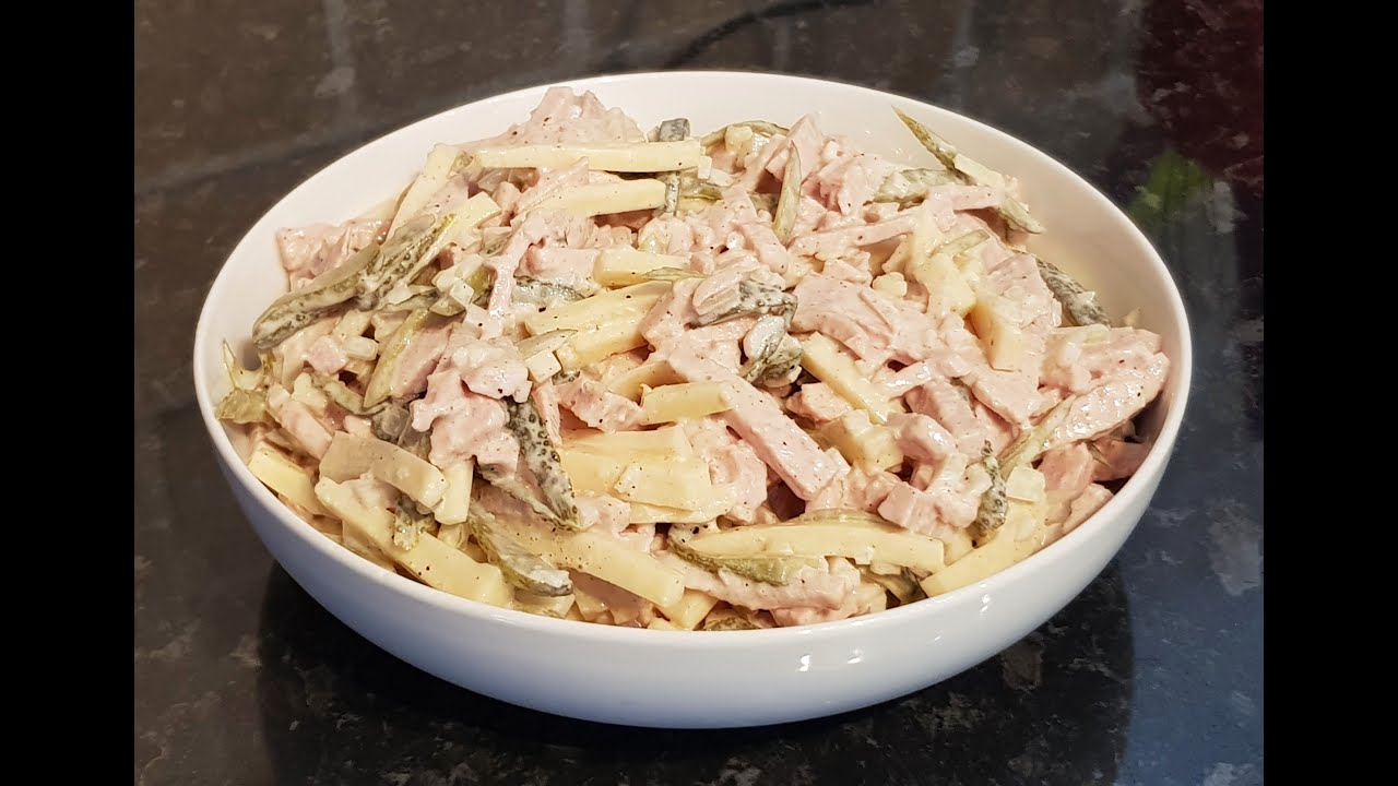 Sałatka z mortadeli (wurstsalat) / Mortadella salad (wurstsalat) YouTube
