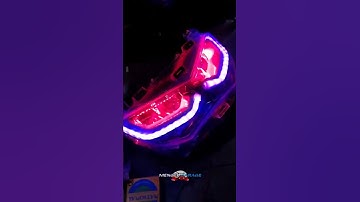 Lampu alis New N-Max RGB remot & demon eyes merah