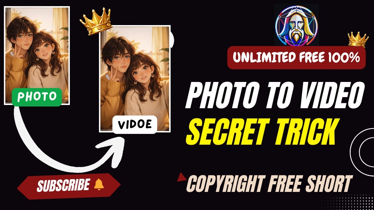 Photo To Video Secret Trick 😱 | Unlimited FREE AI | Copyright Free Shorts