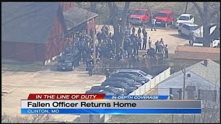 Body of slain Clinton police officer returns home with salutes and covered hearts