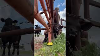 Man frees baby cow trapped in a chain and reunites it with its mother ❤️ #shorts