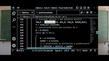 Aula 25.4 - Código da Implementação de Dijkstra com Heap (AED2)