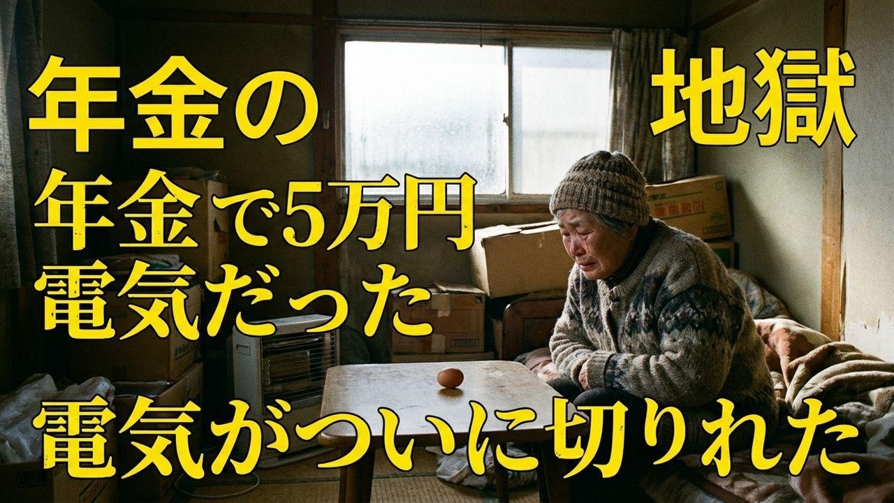 年金月5万円、卵1個を3日で分ける78歳。電気も止まった極限の末路