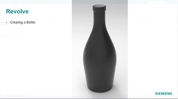Solid Edge Lesson:36 Revolve a Bottle