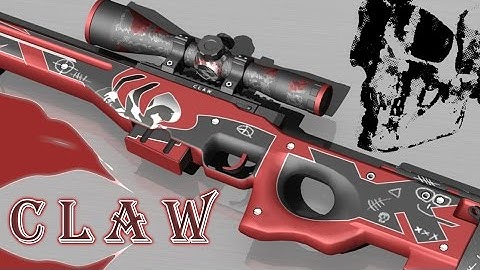 AWP - CLAW in game in action against harmless Bots