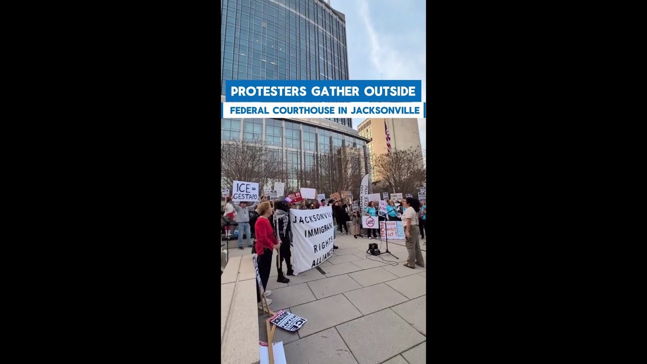 Jacksonville protesters call for justice after ICE agent shoots, kills woman in Minnesota