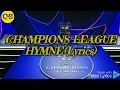 Champions league hymne lyricsparoles