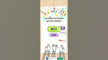 Brain test Level 51 | Jack did not study for the exam,but he has to pass