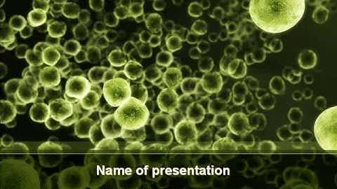 Green Bacteria PowerPoint Template by PoweredTemplate.com
