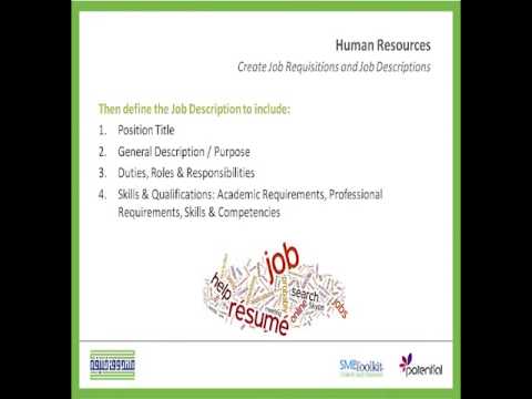 How to create job requisitions and descriptions