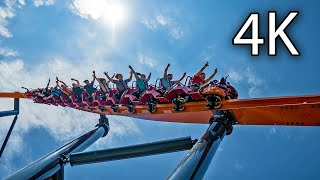 Jersey Devil Coaster 4K off-ride Six Flags Great Adventure