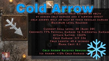 D2R Skills & Abilities - Cold Arrow (Amazon Bow & Crossbow Tree)