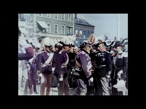 [4k, 60fps, colorized] (1901) King Edward VII visits 32 royal cousins in Denmark.