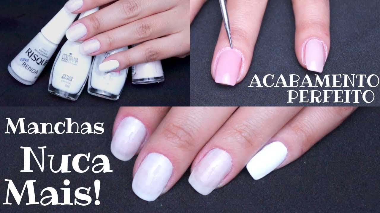 Técnicas para utilizar ESMALTES CLARINHOS |Passo a passo| AULA 23(MANICURE INICIANTE)