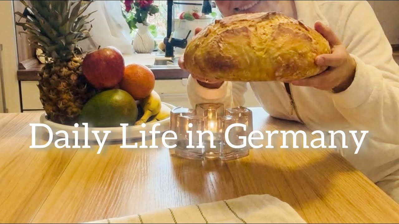Slow living in Germany | cozy winter Cooking & baking | silent vlog | Bread in a Pot