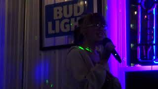 Chelsea Evans singing Burning House by Cam at The Rundown Bar & Grill on April 27, 2024