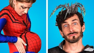 IF SUPERHEROES WERE PREGNANT || Funny Pregnancy Situations & Awkward Moments by Hungry Panda