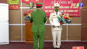 Công an thị xã Ba Đồn tổ chức lễ công bố Quyết định thành lập Công an xã chính quy.