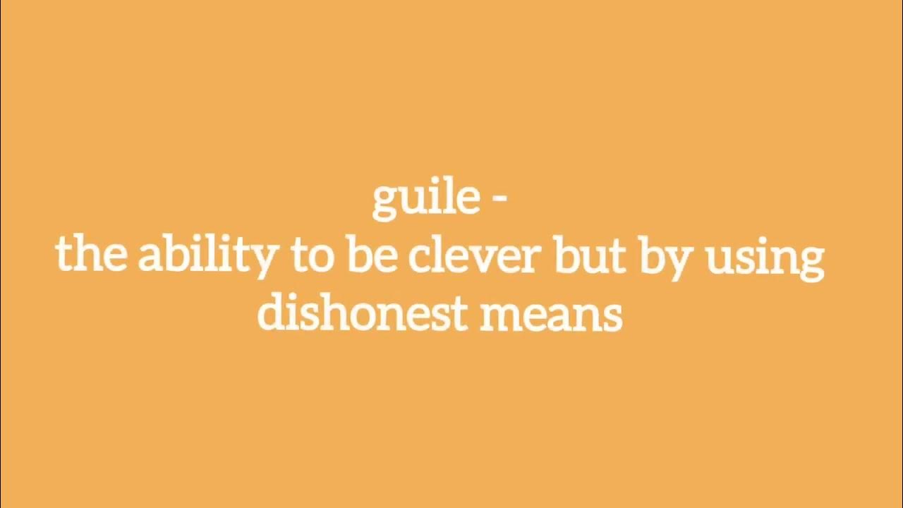 guile meaning YouTube