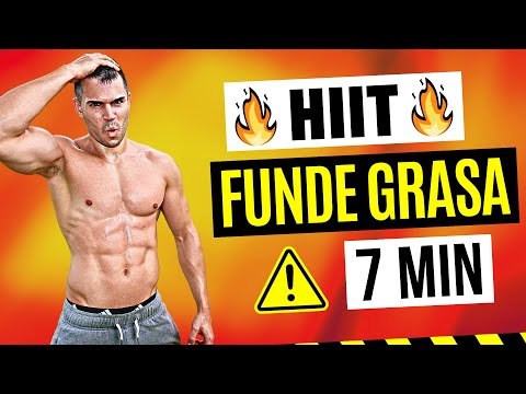 🔥 Rutina rápida 7 MINUTOS cardio HIIT para BAJAR de PESO en CASA  HIIT INTENSO para QUEMAR GRASA