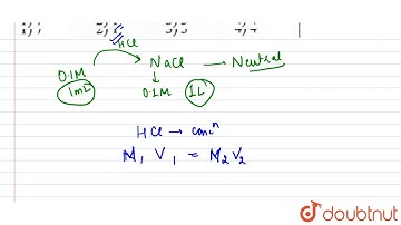 `1 c.c` of `0.1 M HCl` is added to `1` litres of `0.1 M NaCl` solution. The pH of the resulting