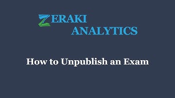 How to Unpublish an Exam