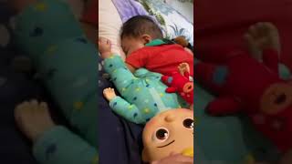 Baby trying to control his sleepy feelings but know way to be awaked Hilarious 😂 /#shortvideo