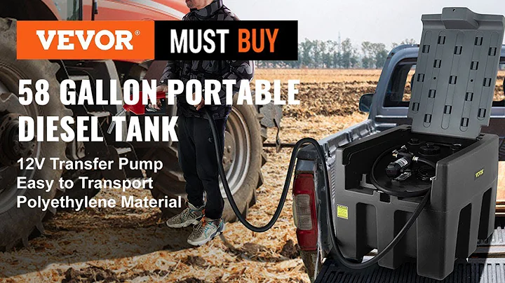 ⛽ VEVOR 58-Gallon Portable Diesel Tank with 12V Pump, 10 GPM Flow, for Easy Fuel Transfer
