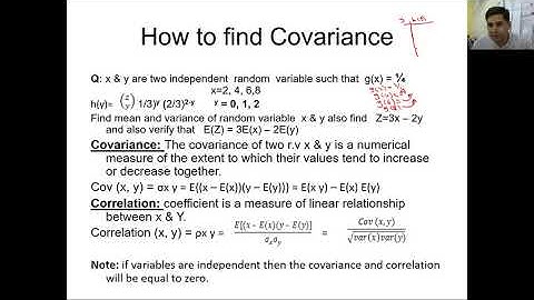 15 Covariance and correlation of Joint Probability Distribution