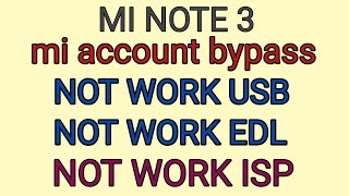 Mi Note 3 Mi Account Remove by Changing EMMC | Mi Account Remove by changing EMMC |Remove mi cloud