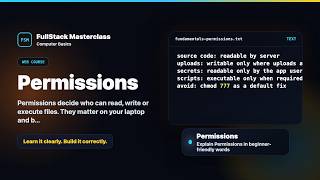Permissions Explained | FullStack Masterclass Fundamentals Course