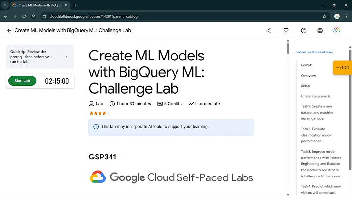 Create ML Models with BigQuery ML: Challenge Lab | #qwiklabs | #GSP341