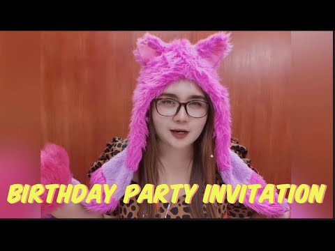 Birthday Party Invitation l ฝึกเขียนการ์ดเชิญปาร์ตี้วันเกิดอย่างง่าย l น่ารักมาก