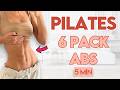Toned abs in 14 days flat stomach pilates  5 min workout