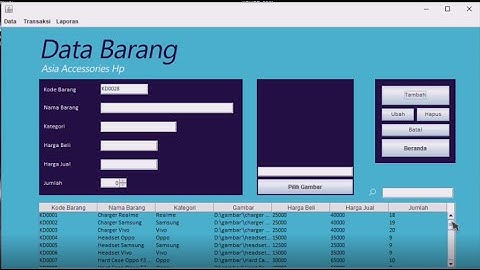 Demo Program Aplikasi Penjualan Aksesoris Handphone