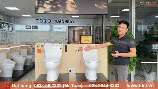 TDM.VN | So sánh bồn cầu Toto CS302DT10 vs bàn cầu Toto CS300DRT3 2 khối cỡ nhỏ giá rẻ