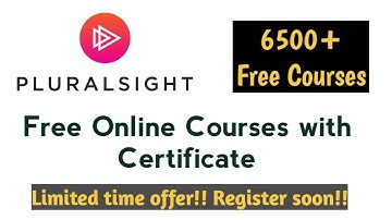 Pluralsight free online certificate courses | 6500+ courses | 20+ projects