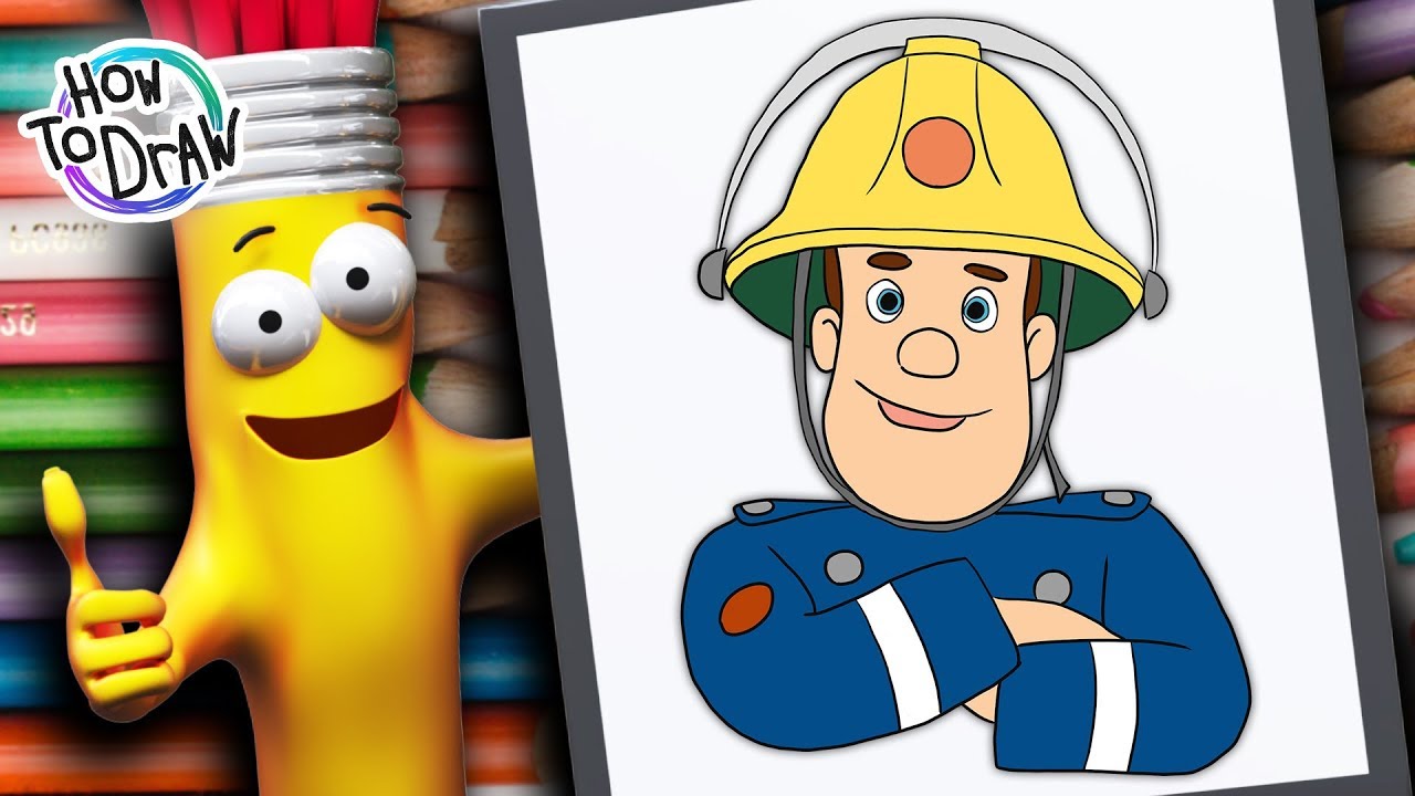 Free fireman Sam drawing to download and color  Fireman Sam Kids Coloring  Pages