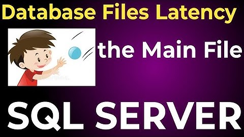 SQL Server High Disk IO || SQL SERVER  Database File Latency || SQL DBA