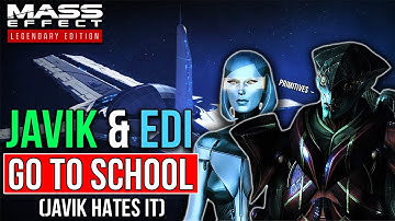 Mass Effect 3 - What Happens if You Bring JAVIK & EDI to GRISSOM ACADEMY? (Unique Dialogue)
