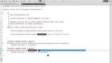 IN JAVA CAN WE OVERLOAD STATIC METHOD DEMO